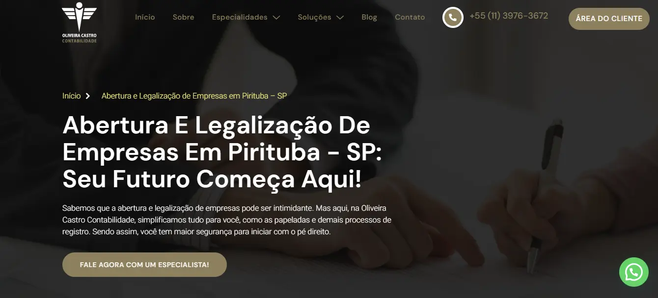 Abertura E Legalizacao De Empresas Em Pirituba Sp - Oliveira Castro Contabilidade
